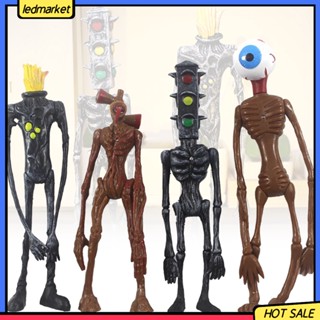 [Ledmarket] 4Pcs/Set Siren Head Model Light Effect Movable Hands Funny Horror Siren Head Model Toy for Collection