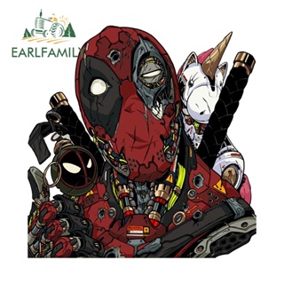 Earlfamily สติกเกอร์ไวนิล ลายการ์ตูน Marvel Spiderman กันน้ํา ขนาด 13 ซม. x 12.8 ซม. สําหรับตกแต่งรถยนต์ แล็ปท็อป กีตาร์ กระเป๋าเดินทาง