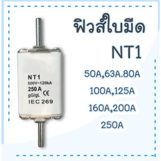 ฟิวส์ใบมีด NT1 ฟิวส์แรงต่ำ ฟิวส์ดรอปเอาท์แรงสูงหรือต่ำ(50A,63A,80A,100A,125A,160A,200A,250A)