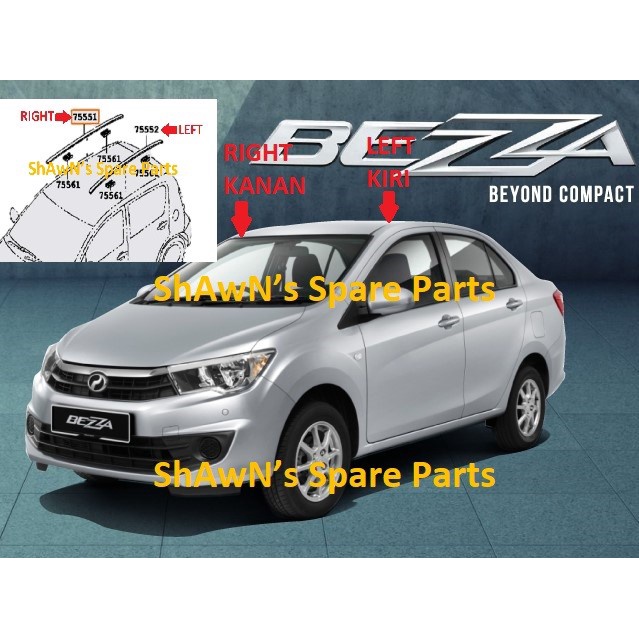 ยางหลังคา Perodua Bezza ยางหลังคา (75551-BZ130 / 75552-BZ120)