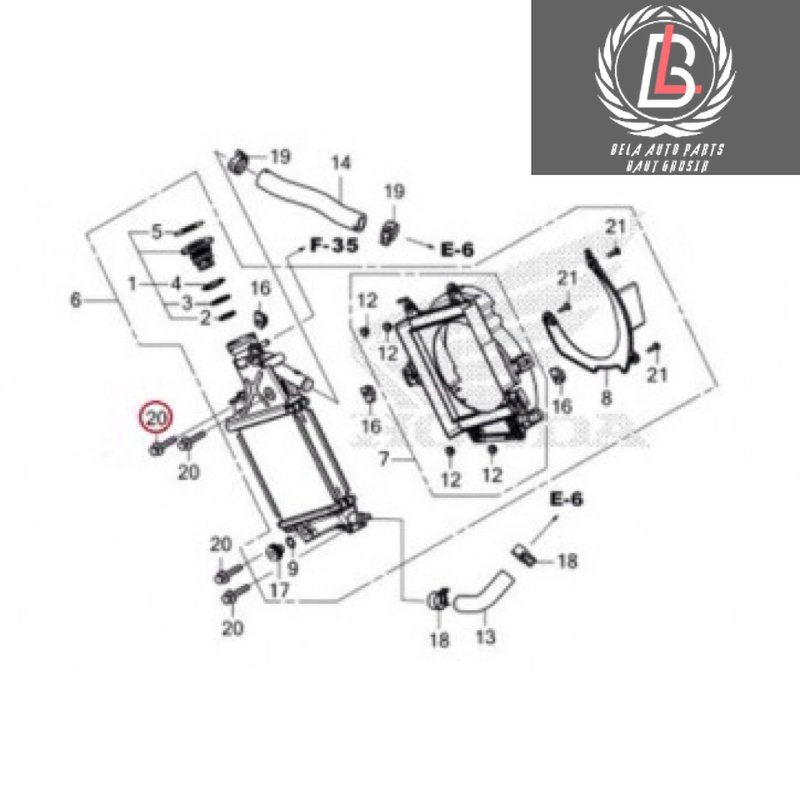 BOLT WASH COMP M6X30 BOLT 10 ยาว 3 ซม. AHM ดั้งเดิม
