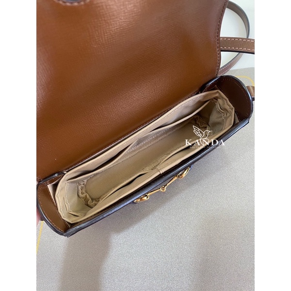 ที่จัดระเบียบ horsebit mini ทรงกล่อง แบรนด์ kanda bag in bag ที่จัดทรง ที่จัดกระเป๋า ที่กันเลอะ bag organizer