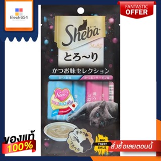 ชีบาเมลตี้รสคัทสึโอะและคัทสึโอะแซลมอน12กSHEBA MELTY KATSUO SALMON FLAVOR 12G.