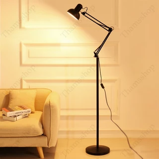 โคมไฟตั้งพื้น โคมไฟอ่านหนังสือ Floor Lamp โคมไฟ ปรับความสูงได้ ปรับมุมได้รอบ 360องศา ฟรีหลอดไฟ Tham coffee