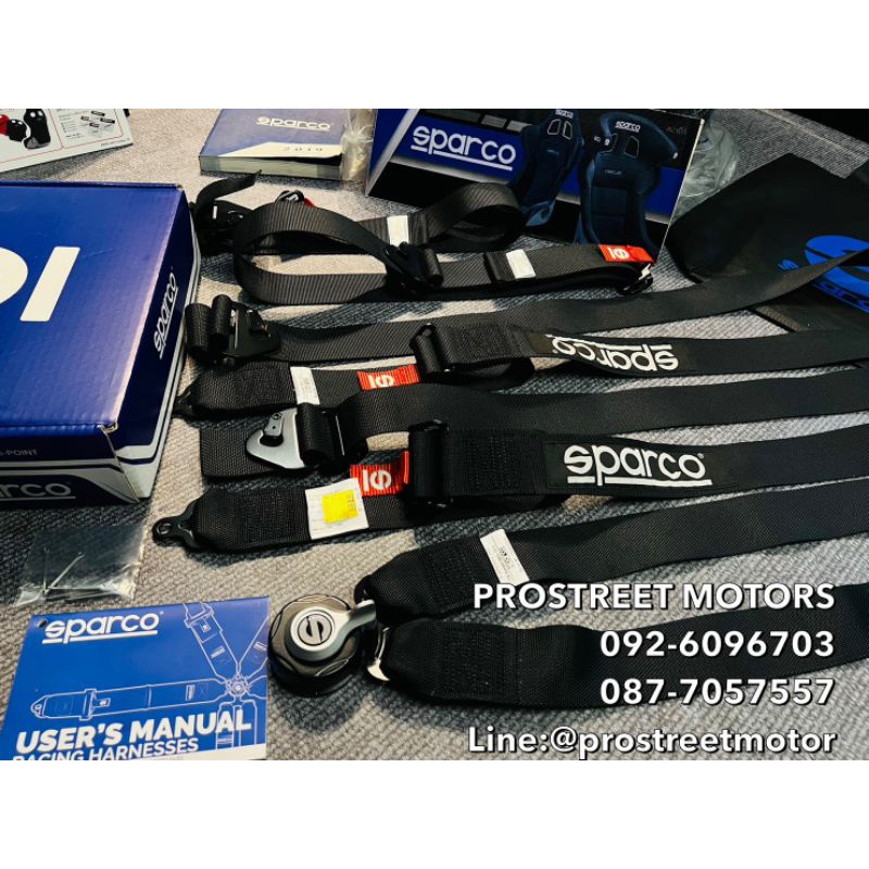 เข็มขัด Sparco Belt PD 6 Point 2in Black Harness - 04834HPDNR ใหม่ เบลท์ เซฟตี้ เข็มขัดนิรภัย Belt S