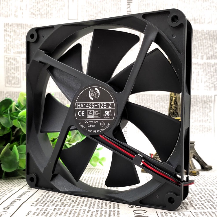 YTH ยี่ห้อใหม่ HA1425H12B-Z 12VDC 0.22A 1800RPM R CASE COOLING FAN 14025 14CM 140*140*25MM