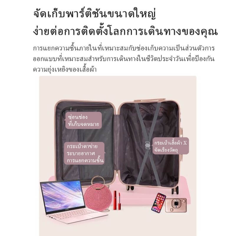 KAMANNI  พร้อมส่งในไทย✔️ถูก​ที่สุด✔️ กระเป๋าเดินทางแบบซิป 20นิ้ว 24นิ้ว เบา