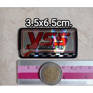 สติ๊กเกอร์ติดโช็ค 3.5x6.5cm.แบบเงา เนื้อฟรอย