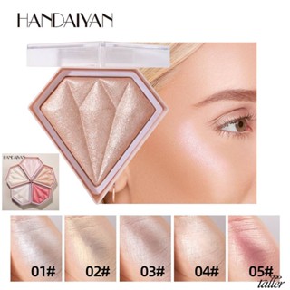 ✧ Ready Stcok Handaiyan พาเลตต์ไฮไลท์เพชร5สีแต่งหน้าโกลว์คอนทัวร์ชิมเมอร์แป้งบลัชออนไฮไลท์ติดทนนาน