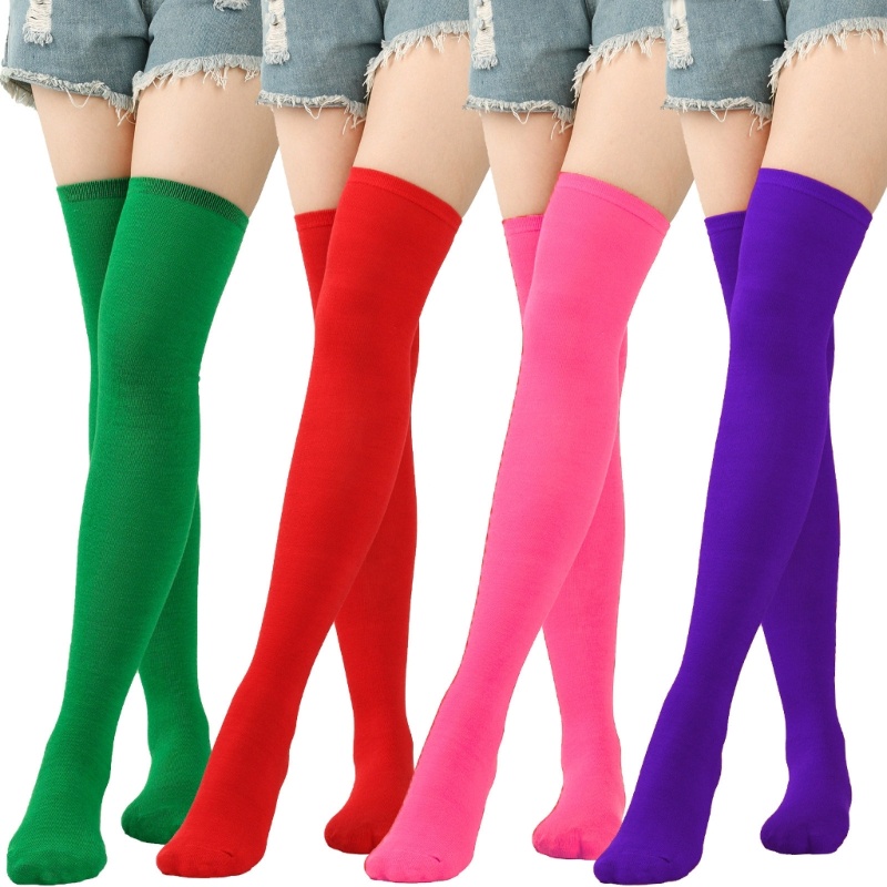 smile* Women s Over Knee Socks Soild Color Long Socks Women Over Knee Thigh Socks