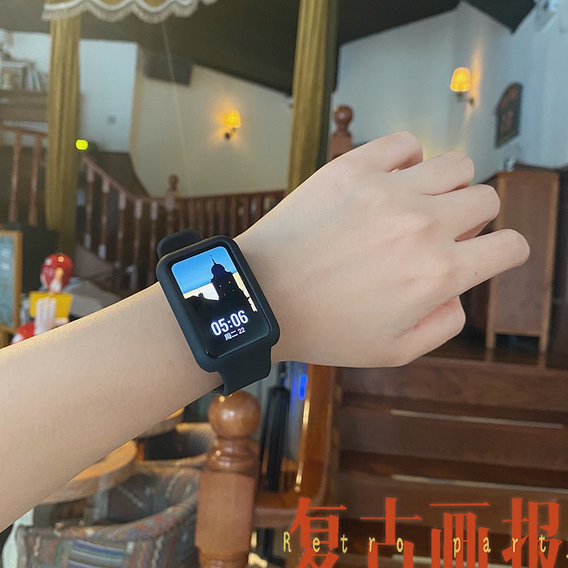2 in 1 เคสป้องกัน + สายนาฬิกาข้อมือซิลิโคน สําหรับ Huawei Watch Fit 2 Smart Watch สําหรับ Huawei Watch Fit2