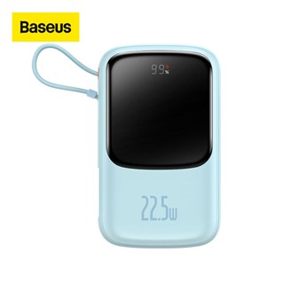 ☂Baseus พาวเวอร์แบงค์ 20W หน้าจอดิจิทัล 10000mAh ชาร์จเร็ว สําหรับ Phone 13 12 Pro Max 25W Type-C Version USB-C Xiaomi H