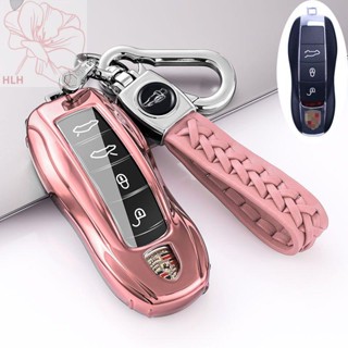 เหมาะสำหรับ Porsche key shell Cayenne macan Panamera key case 718 ดัดแปลงพวงกุญแจ key bag