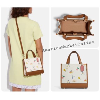 กระเป๋า COACH/ Dempsey Tote 22 With Dreamy Veggie Print ( COACH C8253)