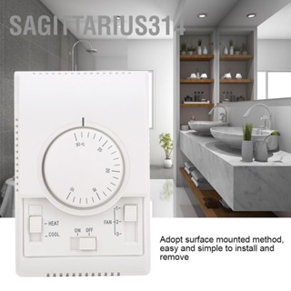 Sagittarius314 เทอร์โมสตัทควบคุมอุณหภูมิเครื่องปรับอากาศ 10-30 C Ac220V