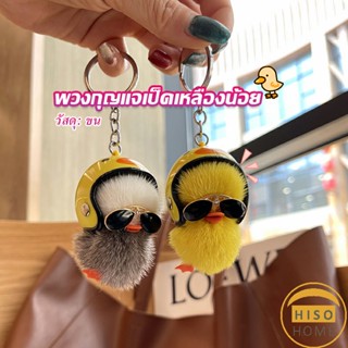 พวงกุญแจน้องเป็ดขนาดเล็ก ใส่หมวกกันน็อค น่ารัก พร้องส่ง  Duck Key Chain