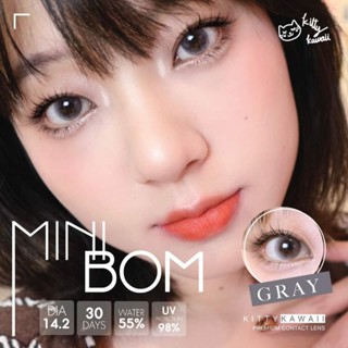 คอนแทคเลนส์ Big eye รุ่น mini Bom ยี่ห้อ Kitty Kawaii มีสี ดำ เทา ตาล มีค่าสายตา (0.00)ถึง(-400)