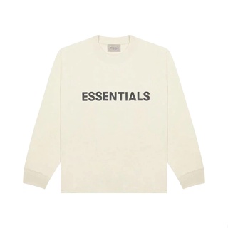 9.15 เหลือ 4540.- ใส่"EEZBLR"(พร้อมส่ง ของแท้ 100%) Fear of God Essentials Long-Sleeve T-Shirt Cream