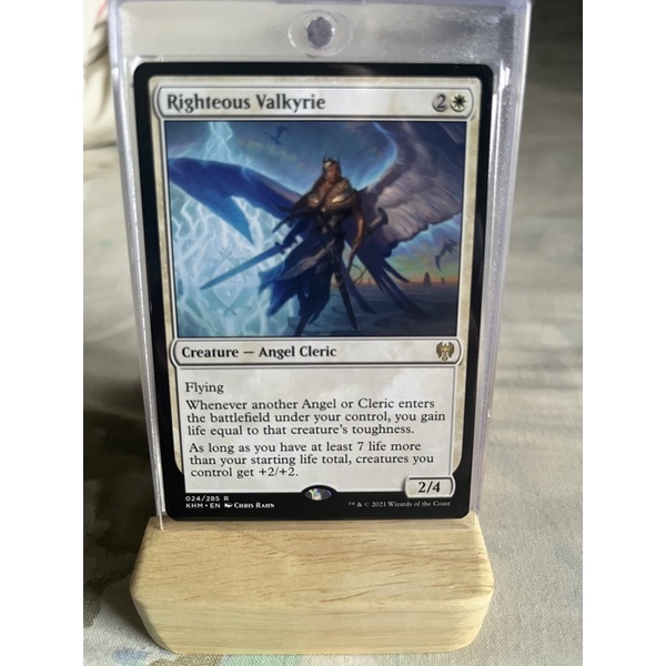การ์ด MTG Righteous Valkyrie White EDH Magic the gathering รุ่น KHM