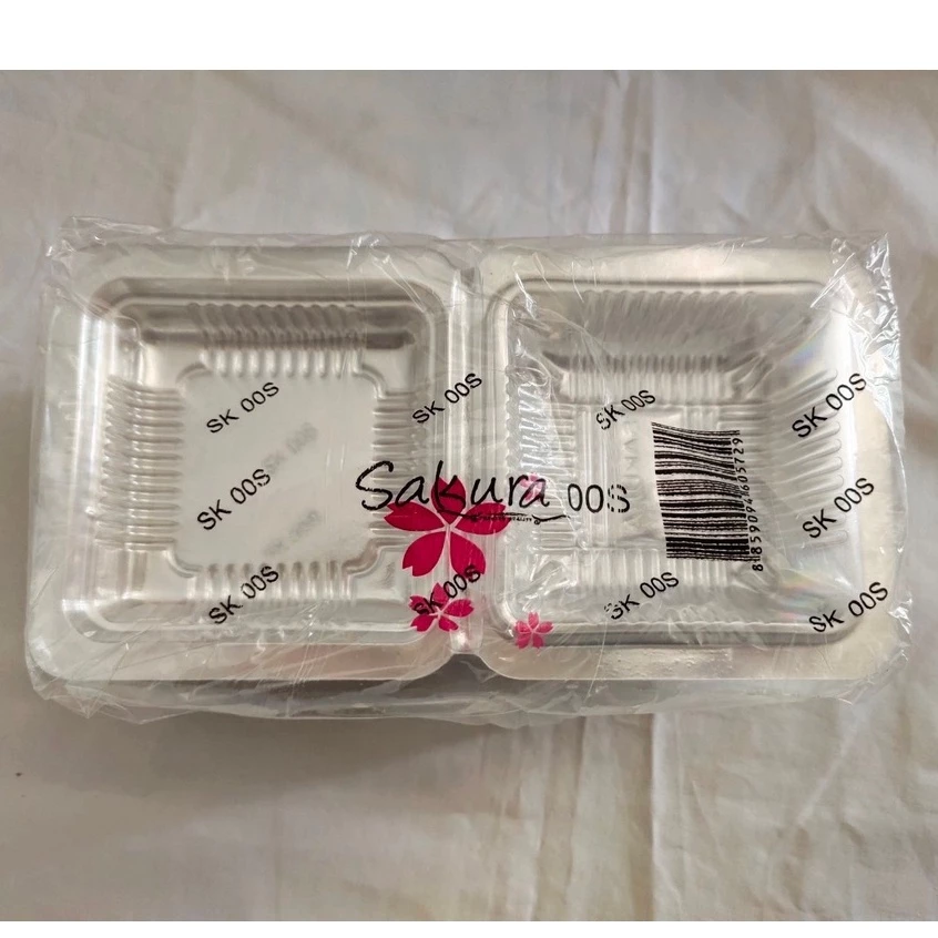 กล่องใส ใส่บราวนี่ 1 ชิ้น sakura SK-00S ฝาไม่ล็อค ขนาดด้านใน 6.5x6.5x3.5 ซม. 1 แพ็คมี 100 ชิ้น