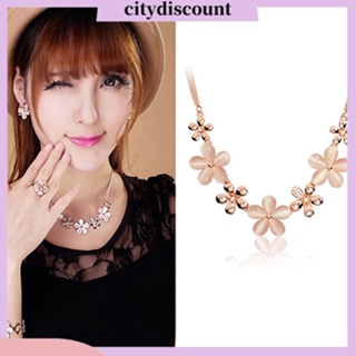 &lt;citydiscount&gt;  นาฬิกาแบบกําไลข้อมือประดับเพชรเทียมเหมาะกับผู้หญิงสร้อยคอ