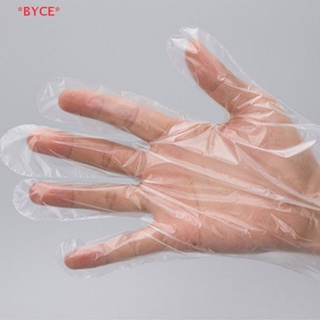 Byce&gt; ถุงมือพลาสติกใส แบบใช้แล้วทิ้ง สําหรับอาหาร ห้องครัว 100 ชิ้น