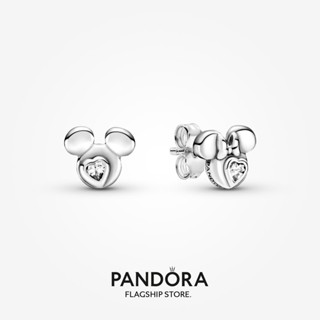 Pandora x Disney ต่างหูสตั๊ด รูปมิกกี้เมาส์ มินนี่เมาส์ ของขวัญคริสต์มาส พรีเมี่ยม e1027