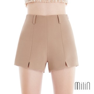 [MILIN] Commission Shorts Front slit high-waisted shorts กางเกงขาสั้นเอวสูงผ่าหน้า