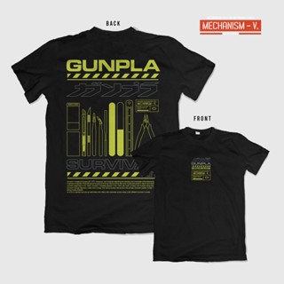 เสื้อยืดผ้าฝ้ายพิมพ์ลายแฟชั่น [พรีเมี่ยม] เสื้อยืด พิมพ์ลาย GUNPLA BUILDERS ออกแบบดี ไซซ์ XS-5XL