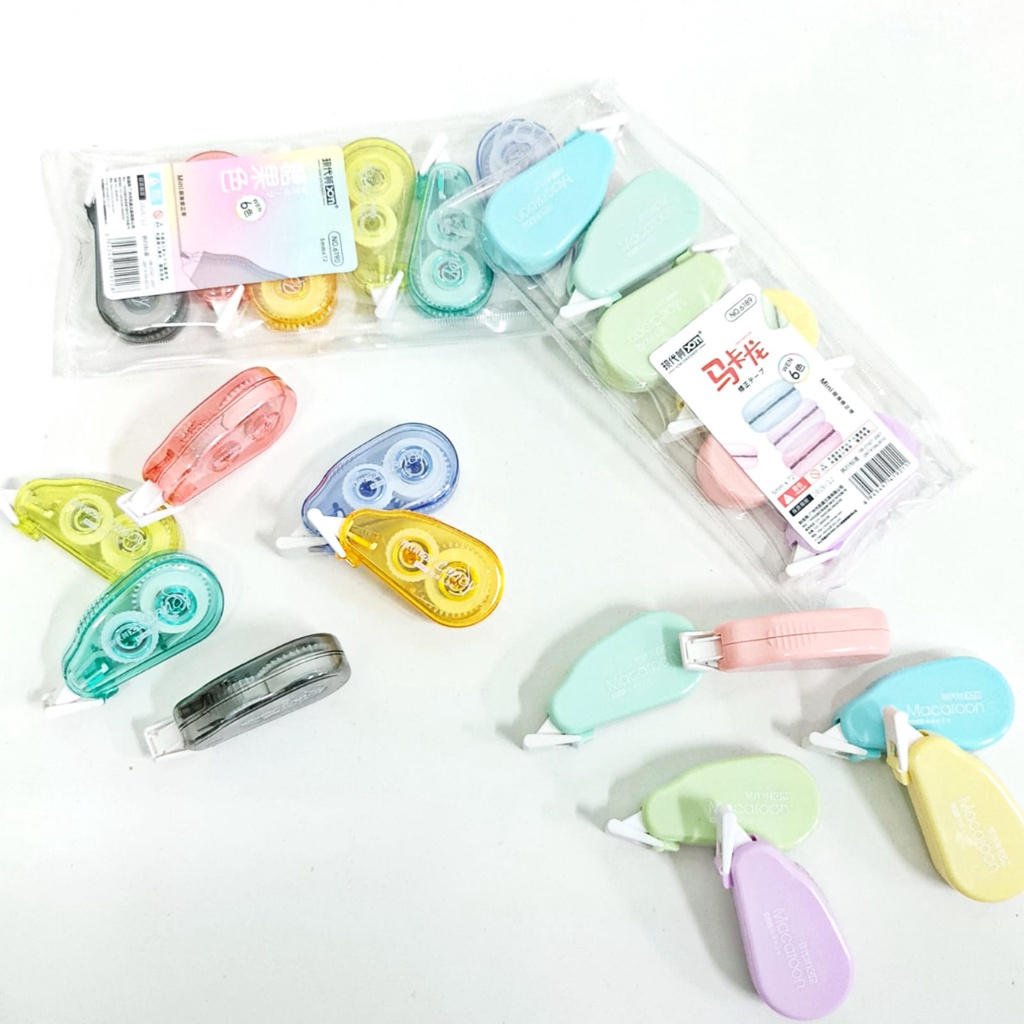 MJ Correction Tape Mini Set 6/Typex Roll/Sex Tape/Dry Tipex