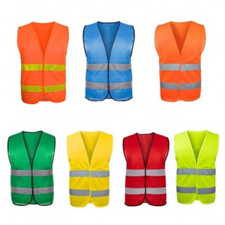 【Ready Stock】Hi Vis Vest Yellow/Orange High Viz Visibility Waistcoat Safety Work Reflective