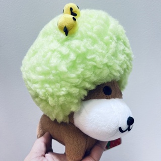 #ตุ๊กตา #หมาแอฟโฟร #Affro #Dog #ป้ายห้อย #Green #Camel #San-X #ลิขสิทธิ์แท้ #ขนาด8”x6” #หัวมีแมลงเกาะ #ถอดวิกได้