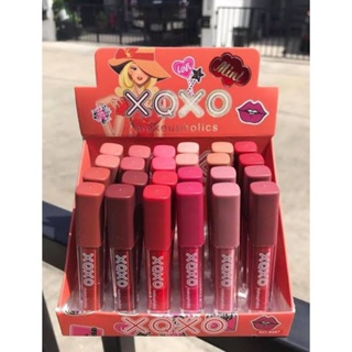 XOXO 24แท่ง Matte Lipstick ลิปสติกเนื้อแมทคละสียกถาด24pcs.