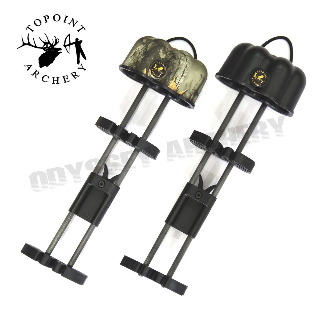 TOPOINT ARCHERY 5-Arrow Quiver Fully Adjustable Arrow Quiver  Arrow Holder for Compound Recurve Bow 