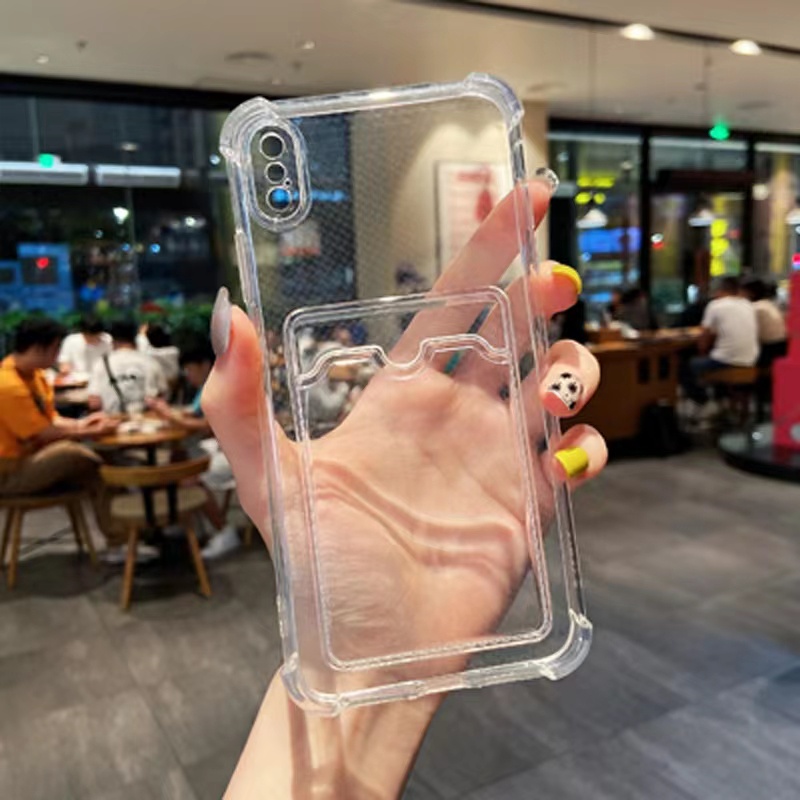 เคสใส เคสใส่บัตร สำรับรุ่น iPhone 14 13 12 11 pro max 6 6s 6 6splus 7 8 se2 se3 6plus 6splus 7plus 8plus X XS XR Xmax ราคา ถูกที่สุด ดีลบีเคเค แกลเลอรีภาพที่ 4