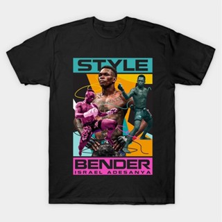 เสื้อยืดพิมพ์ลายแฟชั่น เสื้อยืด ลาย Bender Israel Adesanya สีดํา สําหรับผู้ชาย และผู้หญิง