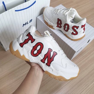 &lt;พร้อมส่ง&gt;MLB bigball chunky P Mega logo boston ⚪️❤️ แจ้งไซส์กับแม่ค้าค่ะ