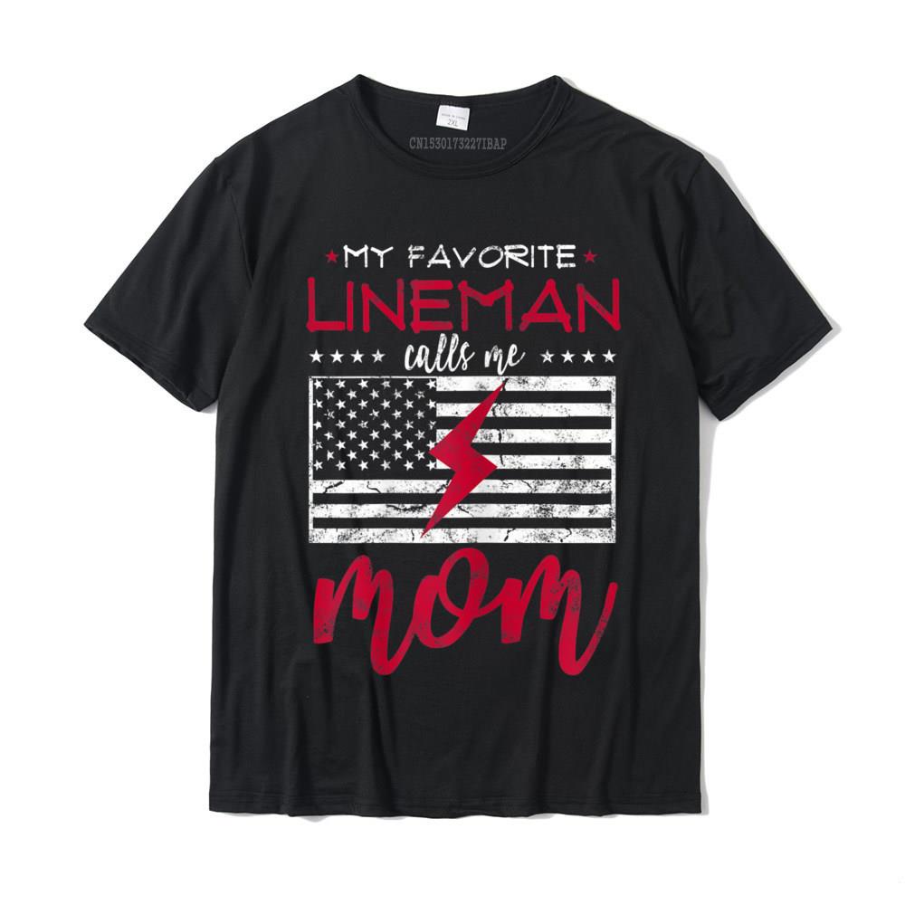 เสื้อยืดสีพื้น Bayan favori Lineman aramalar bana anne hediye için lineman'ın anne T-Shirt sıcak satış Camisa tişörtleri