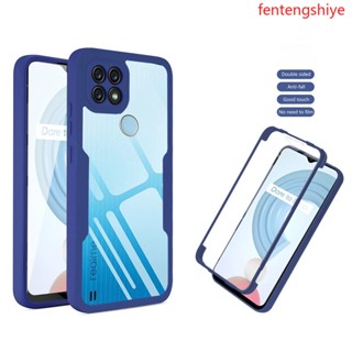 2 in1 เคสโทรศัพท์มือถือ ซิลิโคน ใส กันกระแทก กันชนหน้า หลัง HD 360 องศา สําหรับ Realme C21 C21Y C25 C25Y C25s Realme 8 4G 8 Pro 8i 9 Pro Plus V25 5G