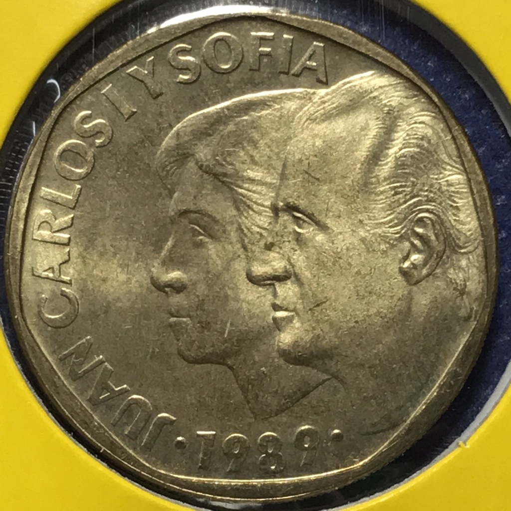 No.60834 ปี1989 สเปน 500 PESETAS AU-UNCเหรียญสะสม เหรียญต่างประเทศ เหรียญเก่า หายาก ราคาถูก