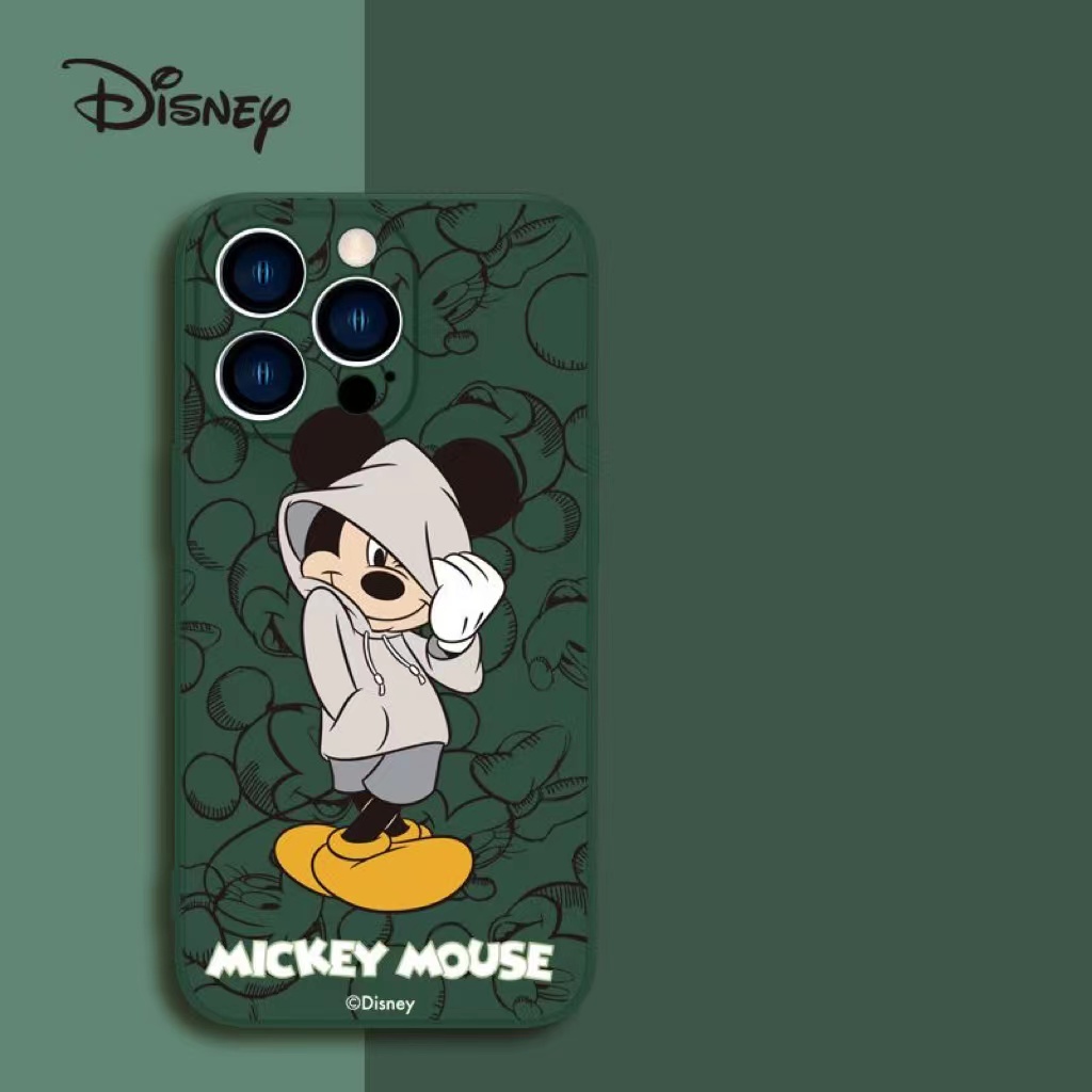 เคส Huawei P30 Lite P30 Pro P20 P20 Pro Nova 6 SE Nova 7i P40 Lite P10 P10 Plus P20 Plus P30 Nova 4E P40 P40 Pro P40 Plus P50 P50 Pro Nova 3 Nova 3i ตรงขอบ 90 °เคสโทรศัพท์มือถือซิลิโคนมิกกี้
