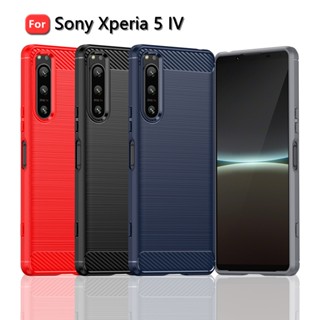 เคสคาร์บอนไฟเบอร์ TPU กันกระแทก สําหรับ Sony Xperia 5 IV Sony Xperia 5 IV