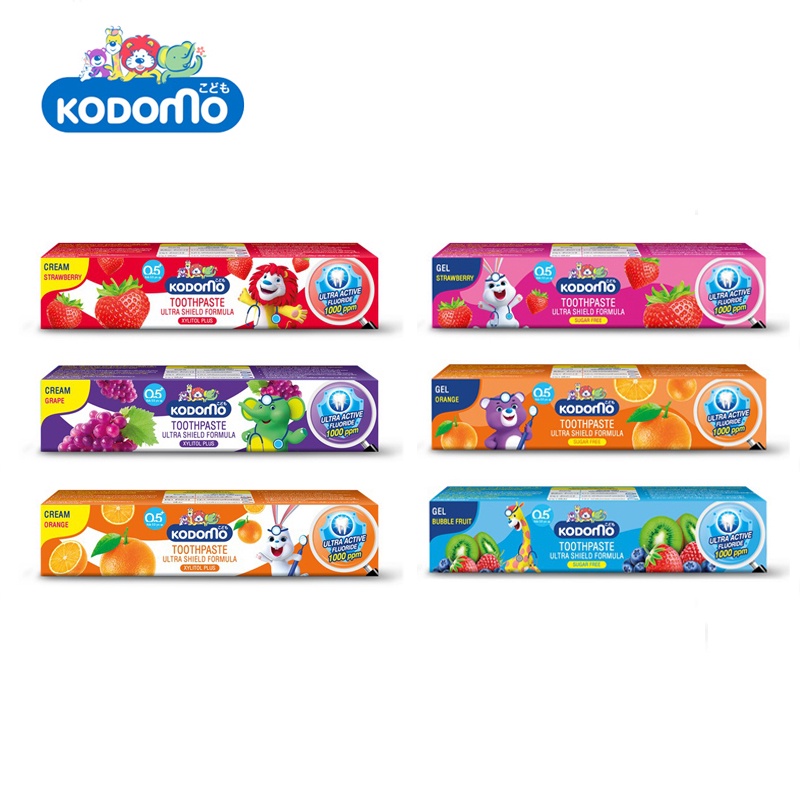 KODOMO ยาสีฟันเด็ก โคโดโม ชนิดเจล สูตรอัลตร้า ชิลด์ 40 กรัม EXP.04-07-2027