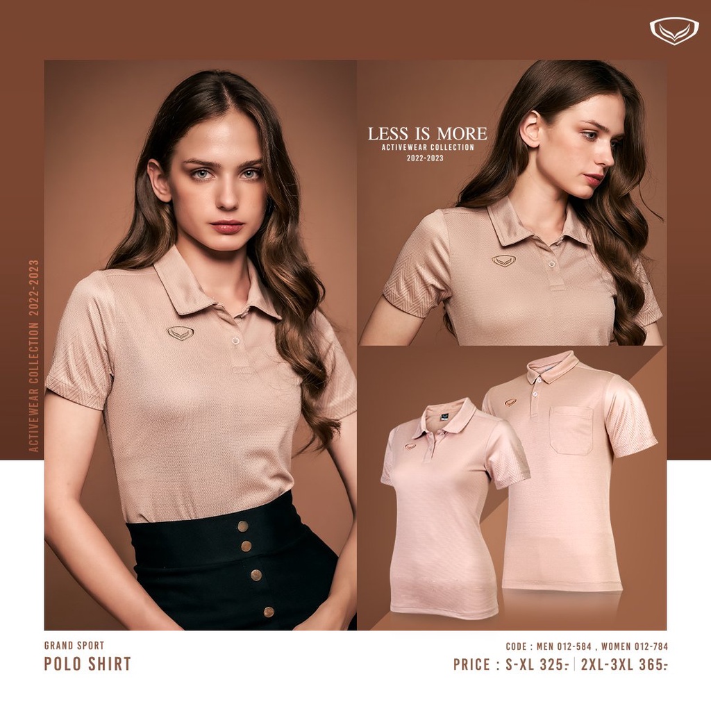 GRAND SPORT เสื้อโปโลหญิงพิมพ์แขน แกรนด์สปอร์ต รหัส : 012784 - รูปที่ 5