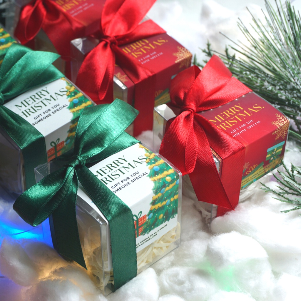 mini Christmas gift ของขวัญคริสต์มาส เทียนหอมไขถั่วเหลือง ของขวัญแจกลูกค้าของขวัญปีใหม่