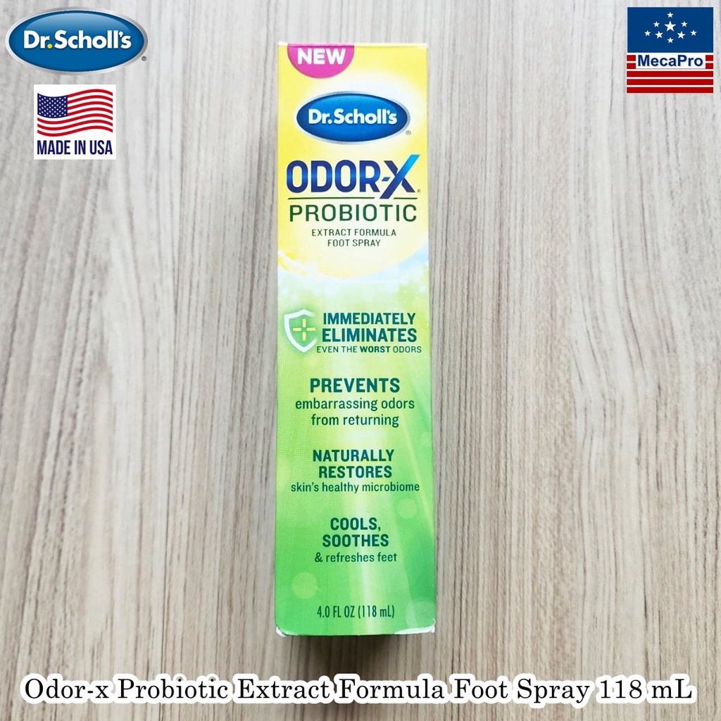 Dr.Scholl's® Odor-x Probiotic Extract Formula Foot Spray 118 mL สเปรย์ดับกลิ่นเท้า ลดกลิ่นเท้า