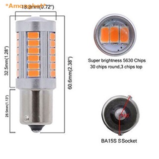 Amonghot&gt; หลอดไฟ LED P21W 1156 BA15S 5730 SMD สว่างมาก สีเหลืองอําพัน สําหรับรถยนต์ 2 ชิ้น
 ใหม่