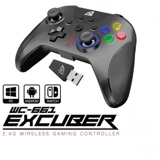 จอยเกมส์ Signo WC-661 EXCUBER 2.4G Wireless Gaming Controller จอยเกมส์ไร้สาย จอยเกมส์คอม ประกันศูนย์ 2 ปี