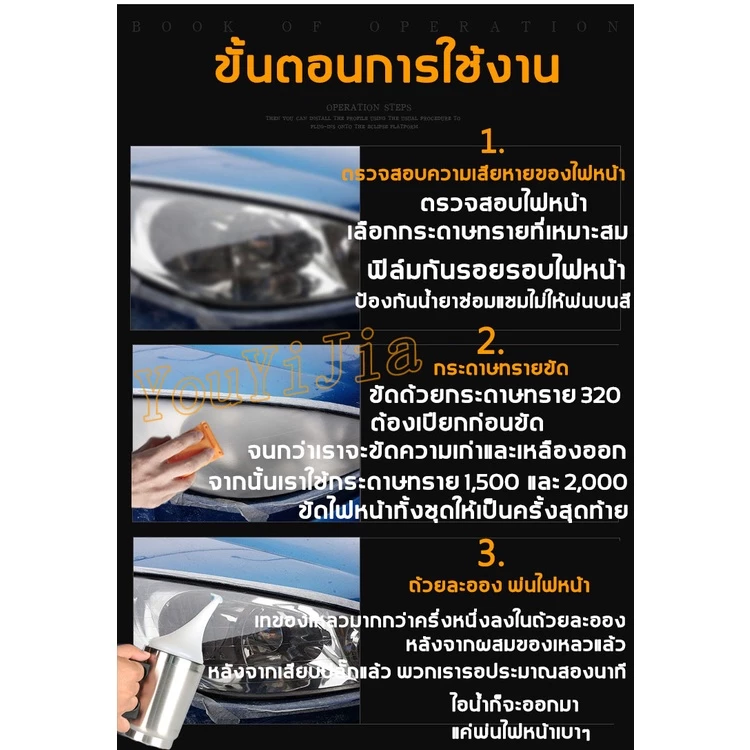 น้ำยาขัดไฟหน้า น้ำยาเคลือบไฟหน้าครีมขัดไฟหน้ารถยนต์เคลือบไฟหน้าผลิตภัณฑ์นี้ต้องถูกทำให้เป็นละอองไม่สามารถพ่นได้โดยตรง thumbnail 3
