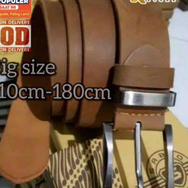 นําเข้าเข็มขัดหนังผู้ชาย ONE LAYER ORIGINAL ขนาด 150 ซม. วัว JUMBO LONG BROWSER